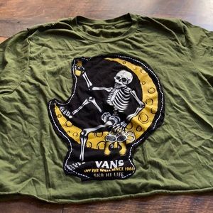 Patchwork Vans Skeleton Crop Tee